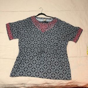 Anthropologie tunic with embroidered detail